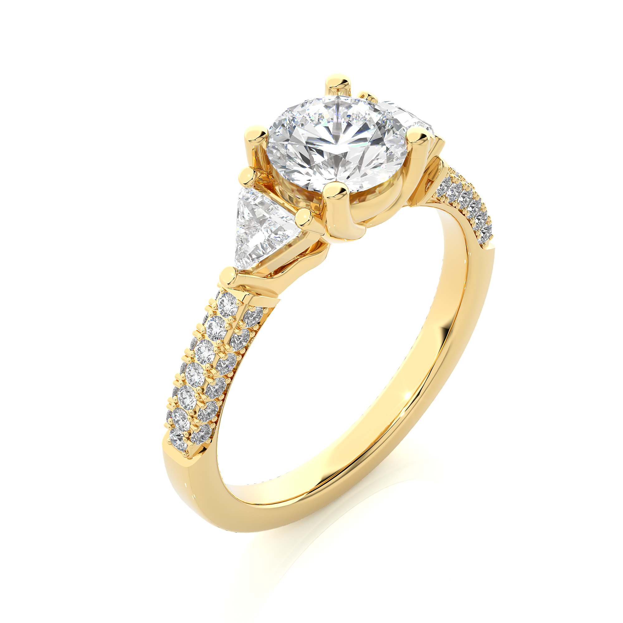 1.63 Carat H Color VS1 Clarity Diamond Studded Natural Diamond Ring.